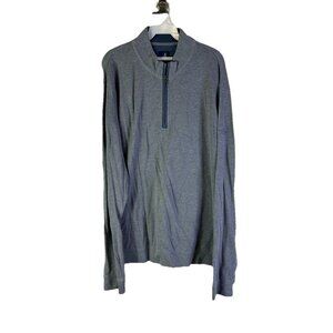 Johnny O Quarter Zip Sweatshirt Sweater Cotton Blue Preppy